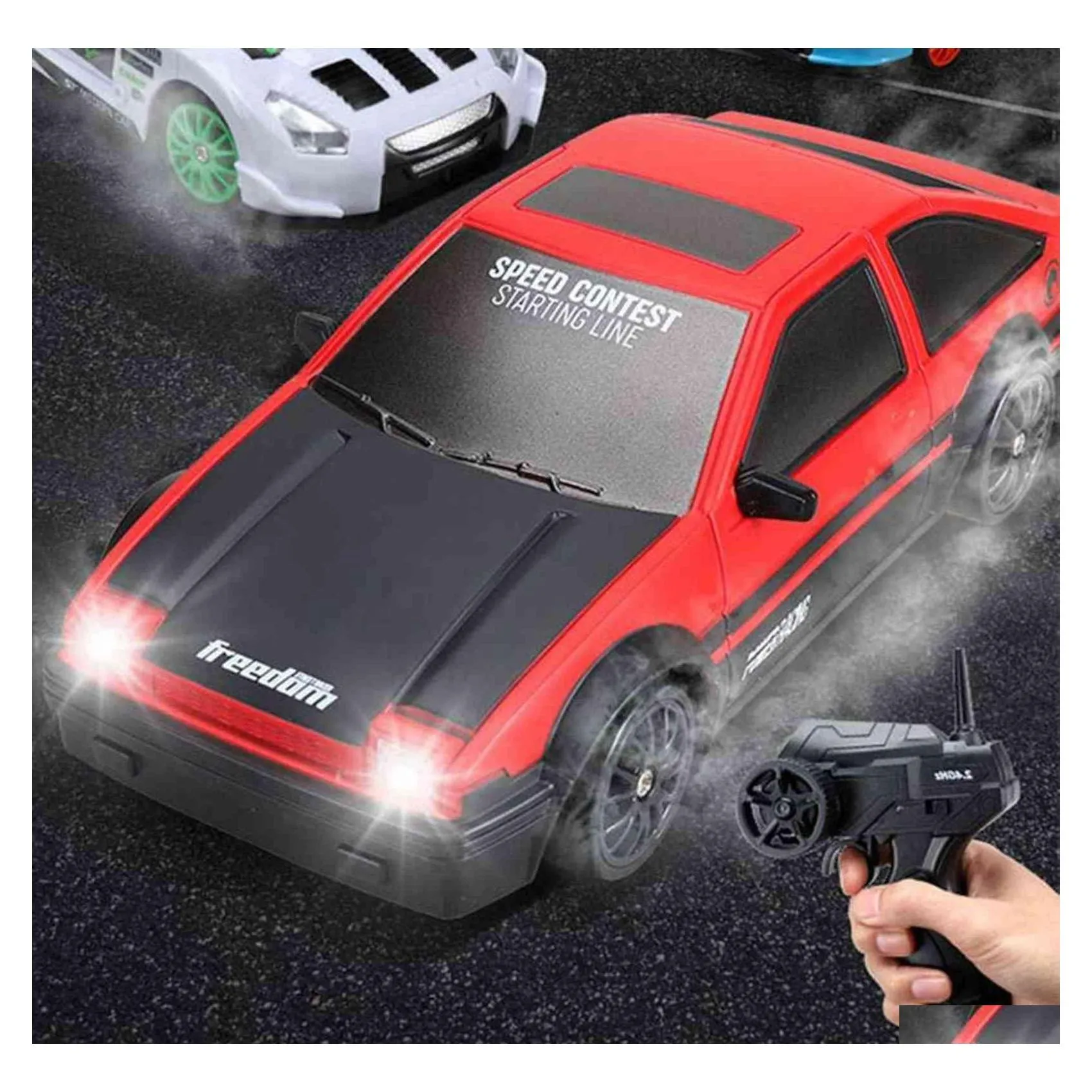 Elektro/RC Auto 2,4 G Fernbedienung Allradantrieb Rc Drift Highspeed 124 4WD Kinder Spielzeug 211027 Drop Lieferung Spielzeug Geschenke Elektrische Dhdbn