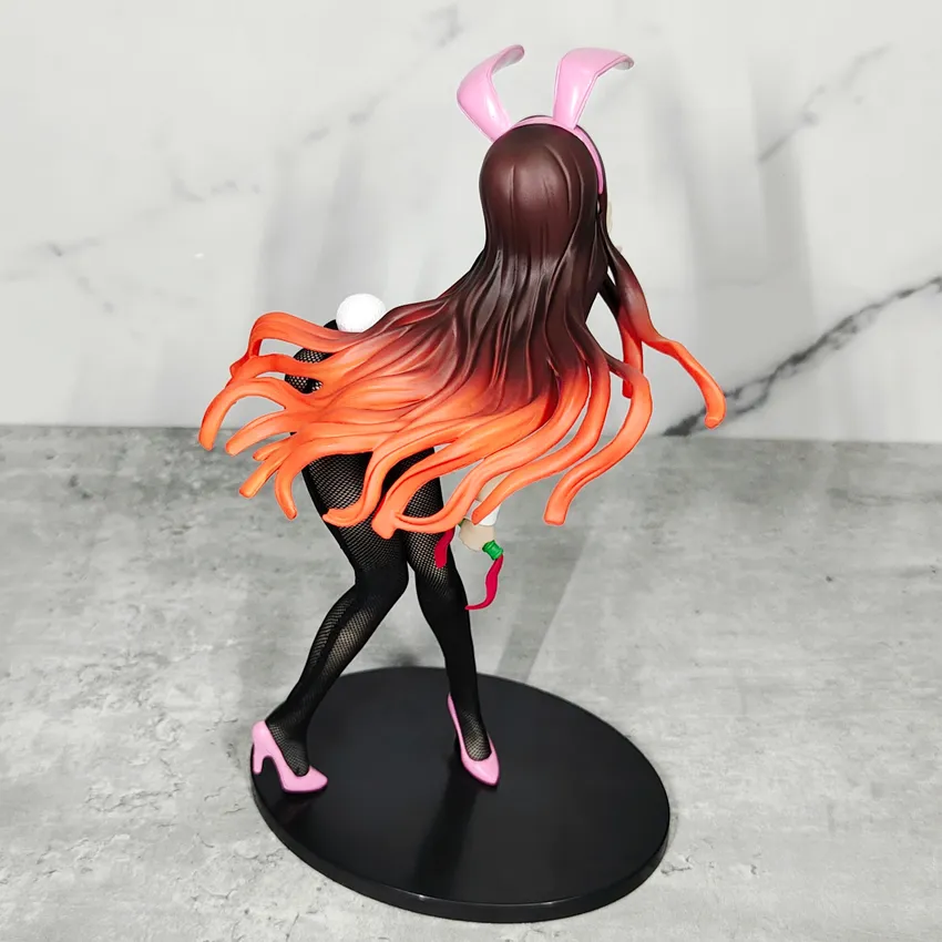 Decompressiespeelgoed 25 cm Demon Slayer Kamado Nezuko Bunny Girl Sexy Anime Figuur Kimetsu no Yaiba Nezuko Action Figure Japans Volwassen Model Doen