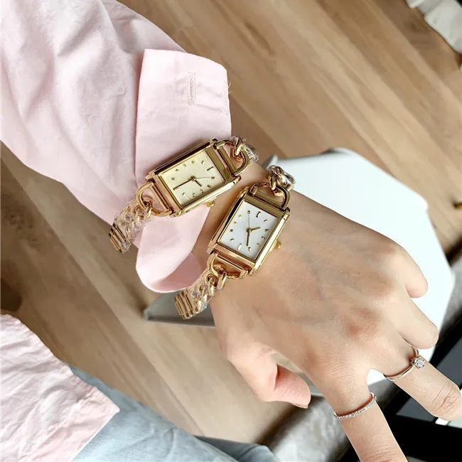 Full Brand Wrist Watches Women Ladies Girl Style Luxury Metal Steel Band Quartz Clock Gu144