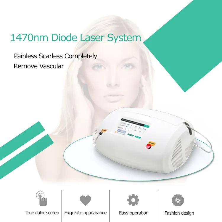Sprzęt do kosmetyków Dioda Maszyna laserowa 1470 nm usuwanie żyły żylaki Usuń leczenie EVLT Diodo Lazer do pielęgnacji pająków