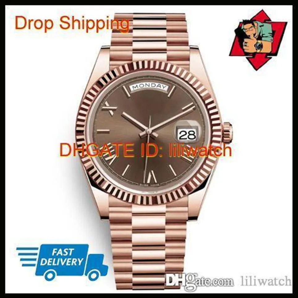 Daydate Yellow Rose Gold Watch Męki Kobiety luksusowe zegarek Day-Date Prezydent automatyczny projektant zegarków mechanicznych Roma Dial Wristwat273x