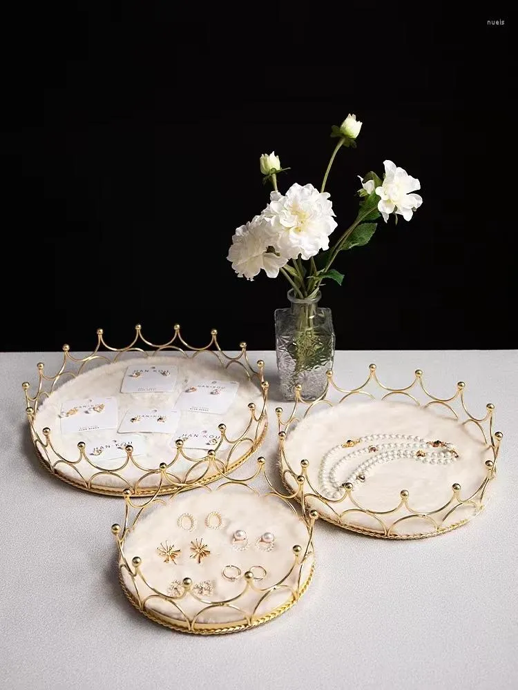 Opbergdozen Crown Fluff Jewelry Tray Display Ring Holder Hoorringcadeau