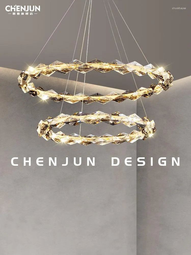 Chandelier Crystal Light Luxury Lamp In The Living Room Post-Modern Simple Lobby High-End Elegant Designer R