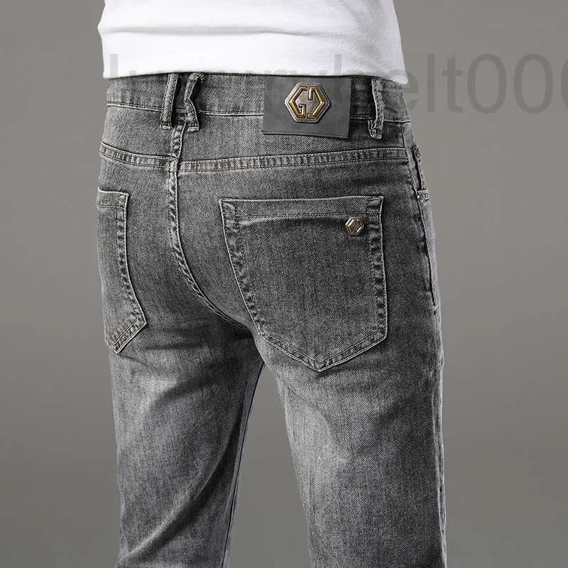 Jeans pour hommes Designer Nouveau style Jeans respirant version coréenne coupe ajustée européenne petite jambe pantalons longs XVPQ