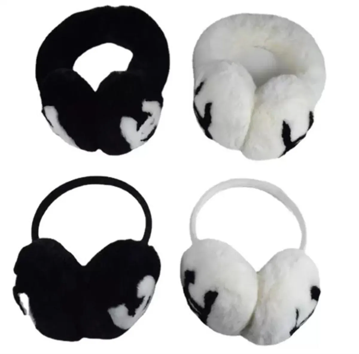 Hats Scarves Sets Ear Muffs Channel Ear Muffs Classic Winter Earmuffs Female Rabbit Fleece Brand Fashion Designer Warm Plush Scarf