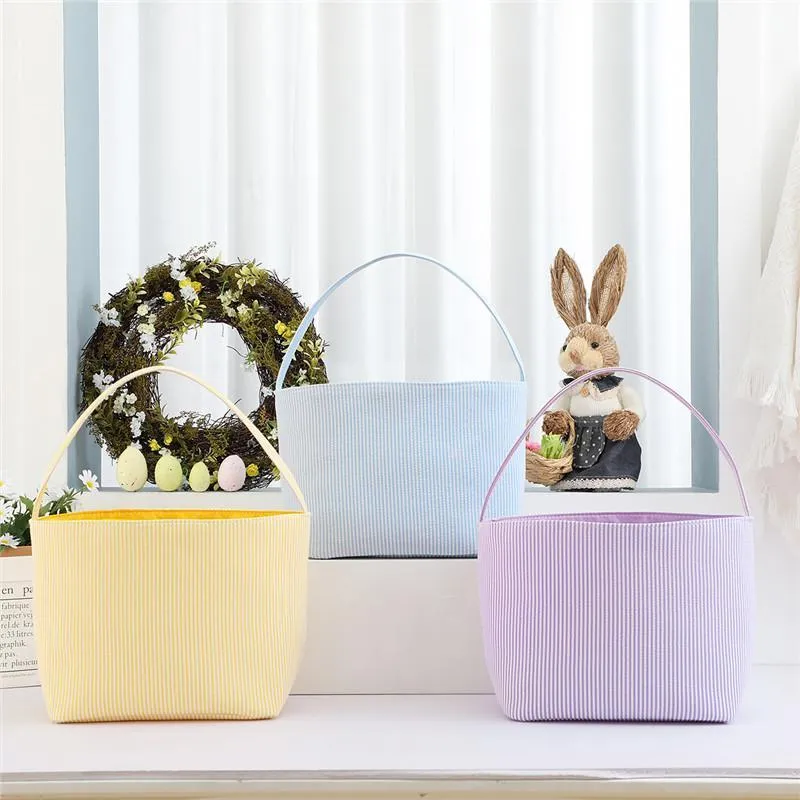 Пасхальная корзина для конфет, тканевые сумки, детское ведро для игрушек, многоцветная сумка для хранения пасхальных яиц, многофункциональные корзины для домашней одежды MHY020