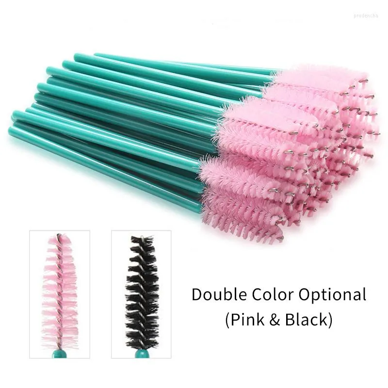 Makeup Brushes Disposable Crystal Eyebrow Brush Green Rod Handle Mascara Wand Applicator Eye Lashes Eyelash Extension Tool