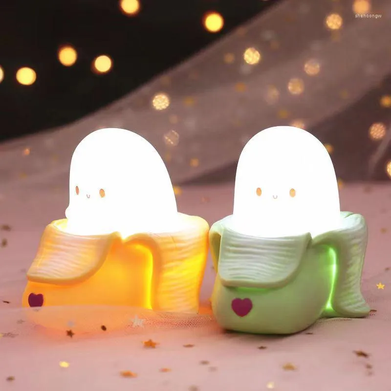 Veilleuses Creative Banane Lumière Mignon Lampe Décoration Bébé Chambre Table Enfants Jouets Cadeaux De Noël Mini LED