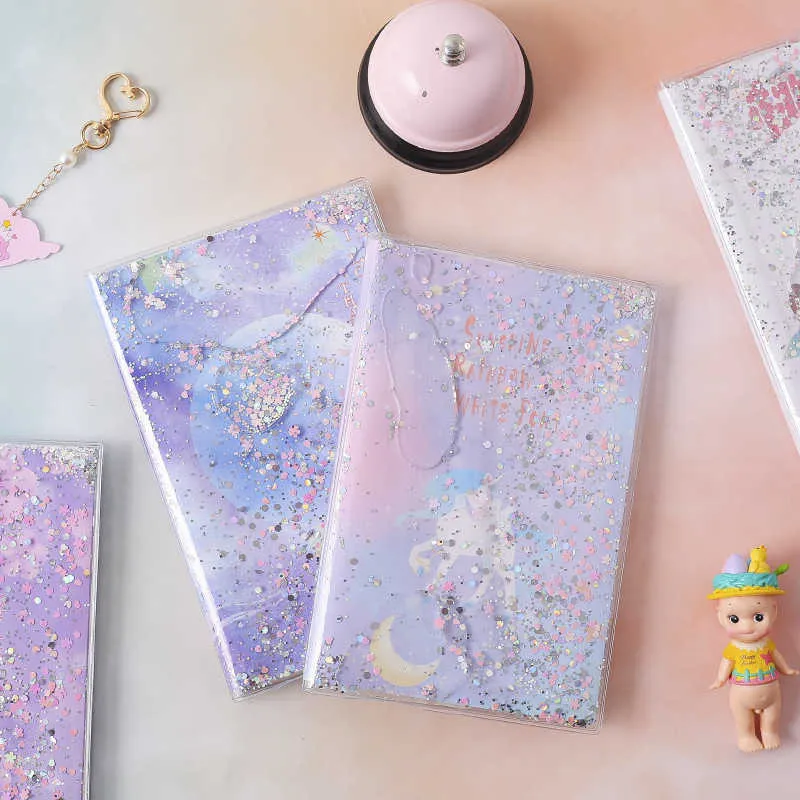 New Cute PVC Notebook Paper Diary School Shiny Cool Kawaii Agenda Schedule Planner Sketchbook Gift for Girl