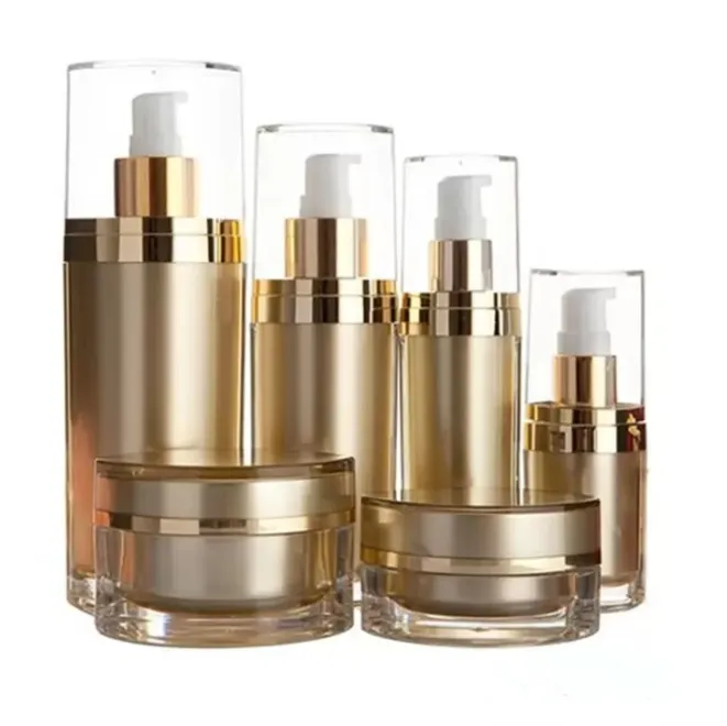 Hudvårdsflaska Plast Acrylic Creamlotion Jar Pump Container Makeup Foundation Dispenser 15/30/60/120ML