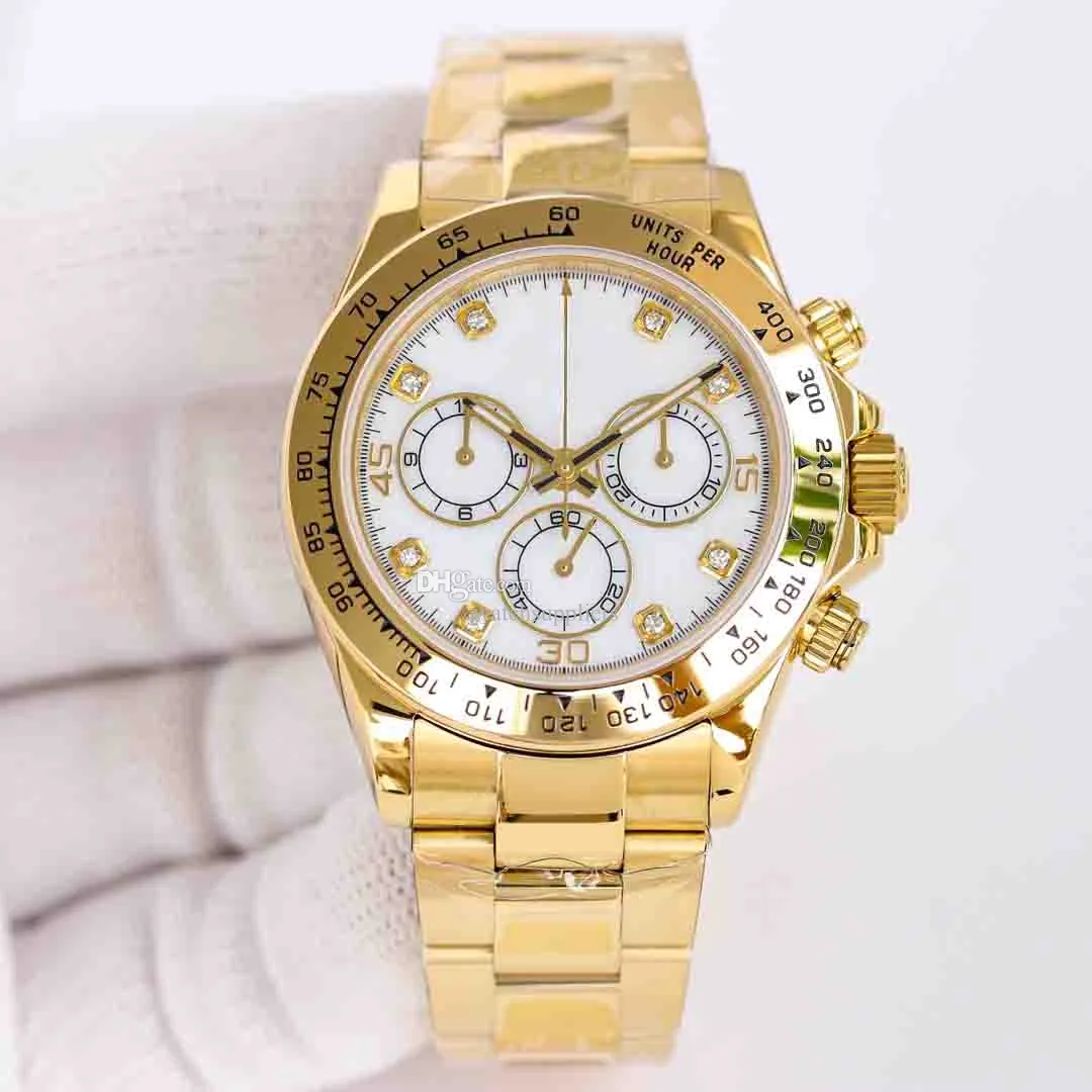 Luxe heren Watch Gold Ceramic Auto Date 40mm Dial Automatic 2813 Beweging 904L roestvrijstalen kalender Sapphire Mirror Classic Luminous HEMPEN