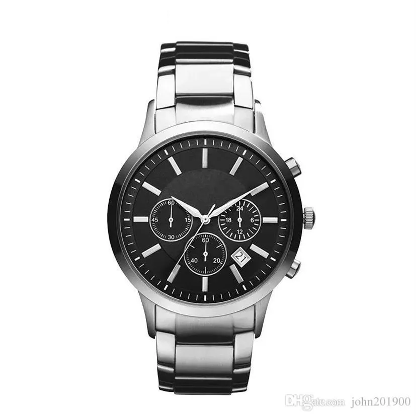 Sell luxury watch New modern Stainless Steel Male Business Wristwatch Men Fashion stop watch Top quality Sports clock relogio 207E