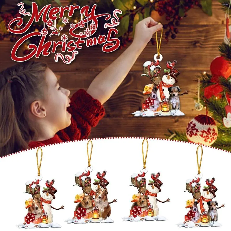 Christmas Decorations 2022 Ornaments Hanging Decoration Gift Product Personalized Dog Wreath Tree Year Navidad