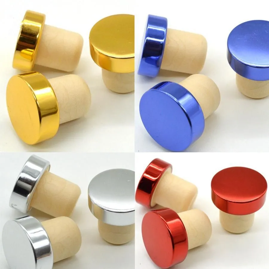 5 Tappi Per Vino A Forma Di T In Silicone E Metallo – Tappo In Sughero Per Bottiglie – Colore Argento - 2
