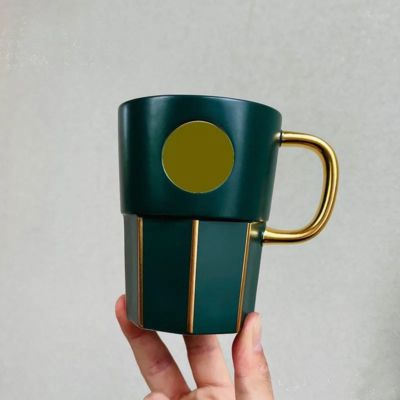 Mokken Dark Green Goddess Cup Naam tabel keramische mug koffie drinkcadeau waterbox met logo