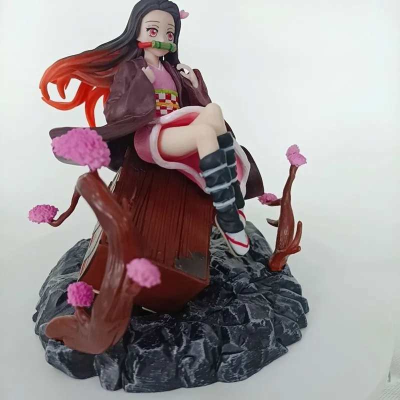 Dekompressionsleksak Demon Slayer Kamado Anime Figur Kamado Nezuko PVC Action Figur Toy Kimetsu No Yaiba Statue Vuxen Collectible Model Doll