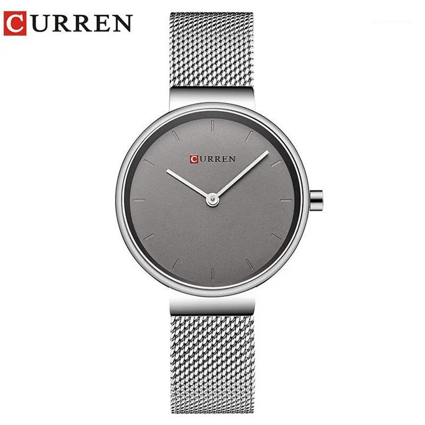 CURREN nouvelles femmes montre mode robe dames montres en acier inoxydable Quartz montre-bracelet Saat horloge relogios feminino1263v