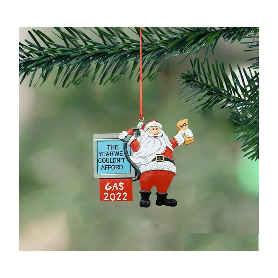 Décorations de Noël 2022 Essemblage Santa Claus Tree Pendant UV Printing Resin Craft Ornement Drop Livrot Home Garden Festive Party S Dhetm