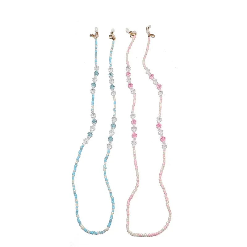 Femme Lunettes De Soleil Chaîne Perle Artificielle Pendentif Long Cou Chaînes Anti Chute Lunettes Lunettes Cordon Collier Complice