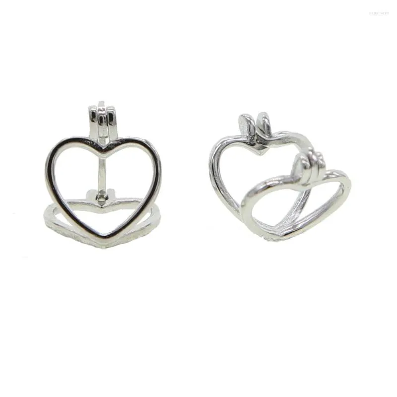 Stud Earrings Sell 925 Sterling Silver Fashion Crystal Cz Double Heart Contracted Ear Jacket Women Jewelry