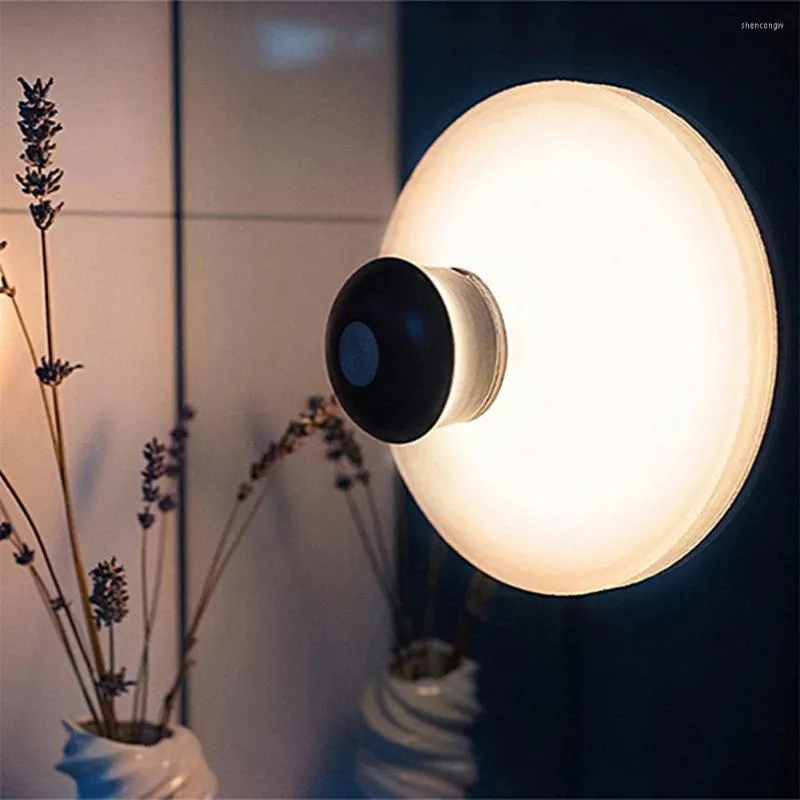 Nachtlichter Automatische K￶rperinduktion LED Leuchte wiederaufladbare Lampenbewegungssensor Sauger Nacht