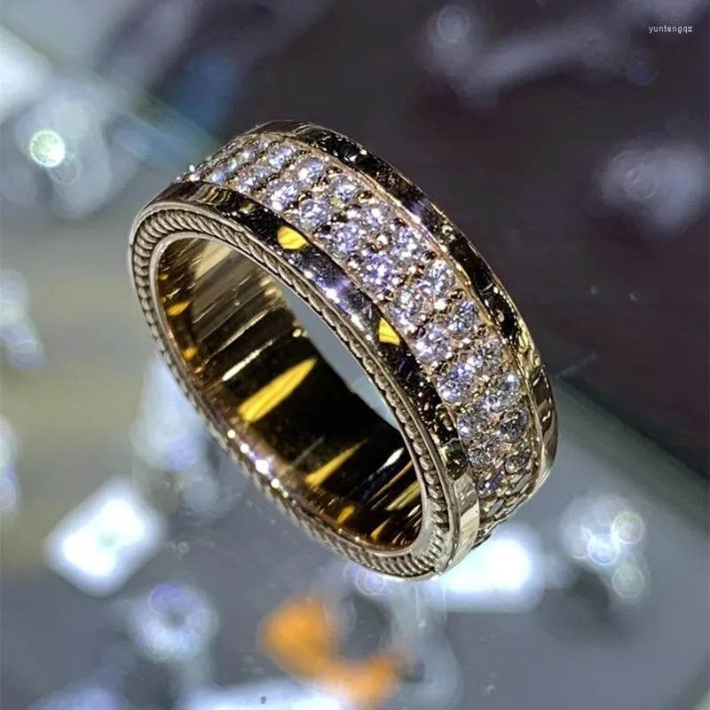 Bröllopsringar Caoshi Princess Cut Square CZ Engagement Finger Ring Exquisite Elegant Female Timeless Jewelry Proposal Bands Chic Accessories