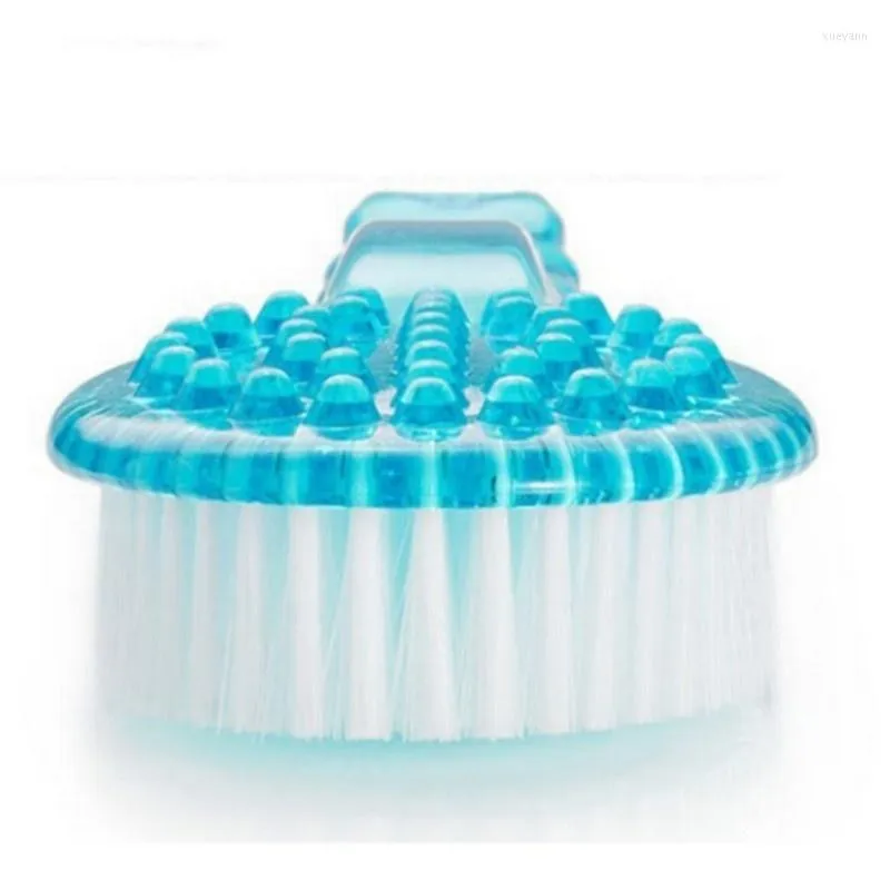 Set di accessori per il bagno Massaggiatore per la schiena Doccia con setole in plastica Una lunga spazzola per il corpo naturale Bathsilicon Scrubber