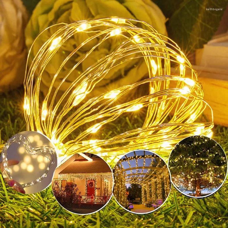 Strings Christmas LED String Light 2M 5M 10M 3 Battery Operated Garland Outdoor Indoor Home Decoration Fairy Strip