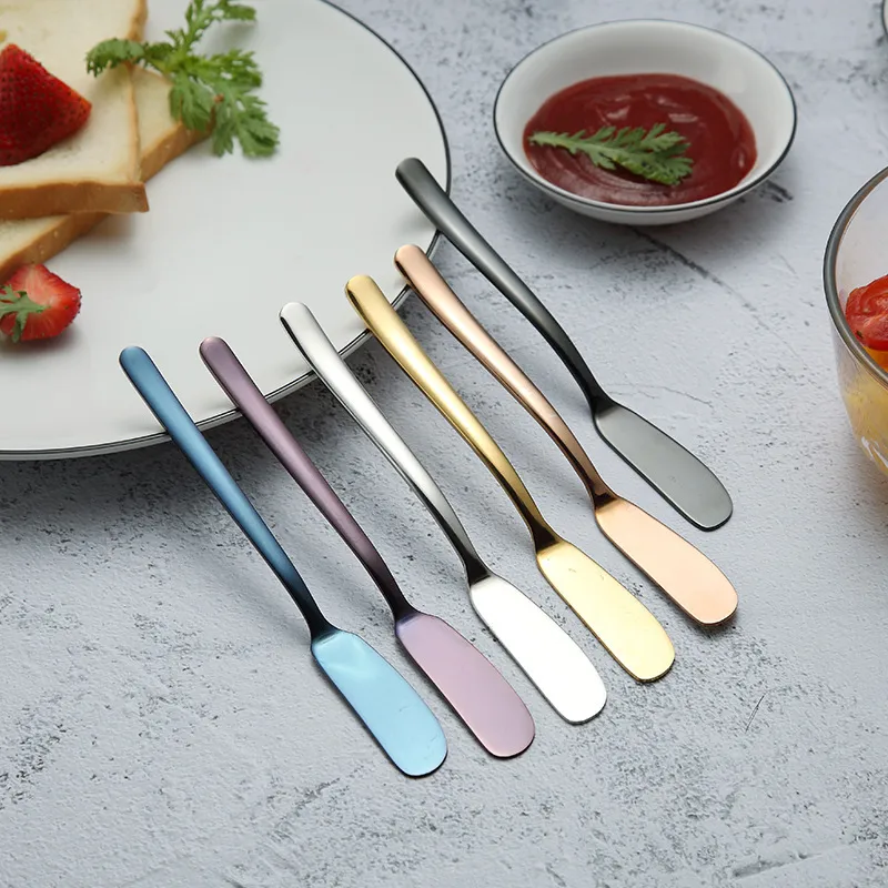 Cuisine Ustensiles de Cuisson Outils 304 En Acier Inoxydable Couteau À Beurre Confiture Beurre Spatule Graisse Gâteau Crème Maison