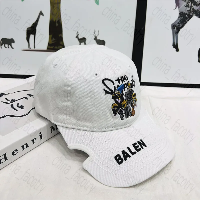 Designer Gap Cartoon Ball Caps Family B's Hat Co heter The Simpsons Letter Brodered Cap Sun Hat285G