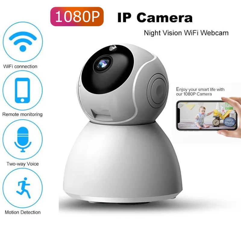 WiFi IP Camera Surveillance 1080p Full HD Night Vision ثنائي الاتجاهين