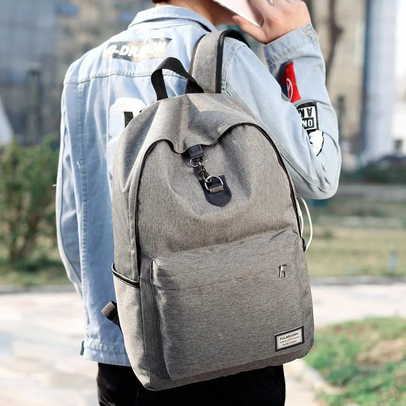 Bolsos al aire libre Mochila masculina Campus coreano Estudiante universitario Mochila femenina Lona Moda Tendencia Juventud Escuela secundaria