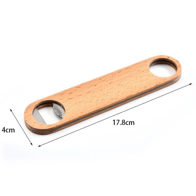 Custom Wood Handle Bottle Openers Bar Blade Beer Bottle Opener Vintage Wooden Handle Stainless Steel Bartender Bottle Opener LX3678