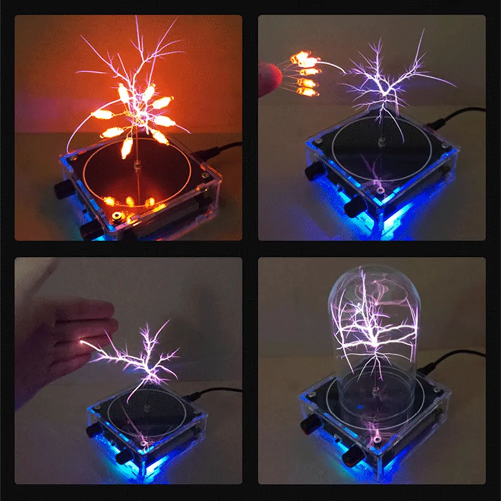 Dekorativa objekt Figurer Bluetooth Music Tesla Coil Module Electric Arc Generator Plasma Högtalare Trådlös transmission Sci239f