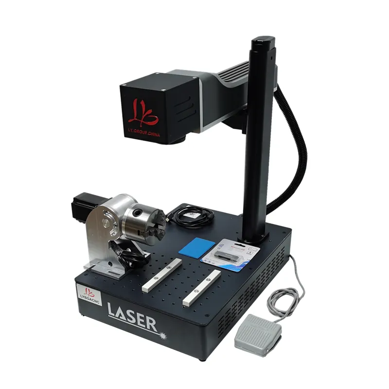 Dismonterad Ly Desktop Mini Galvo Scanner Align System allt i ett optiskt fiberlaserformat Markeringsmaskin 20W 30W 50W 50W