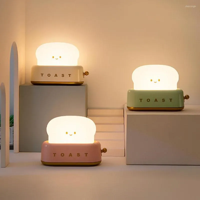 مصابيح ليلية مصباح طاولة الخفيفة الإبداعية صانع الخبز LED USB محفوظة للأطفال