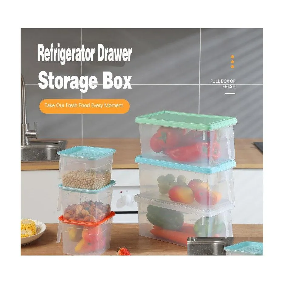 Food Savers Storage Containers Fridge Organizer Box Refrigerator Container Drop Delivery Home Garden Kitchen Dining Bar Organizatio Dhvgp