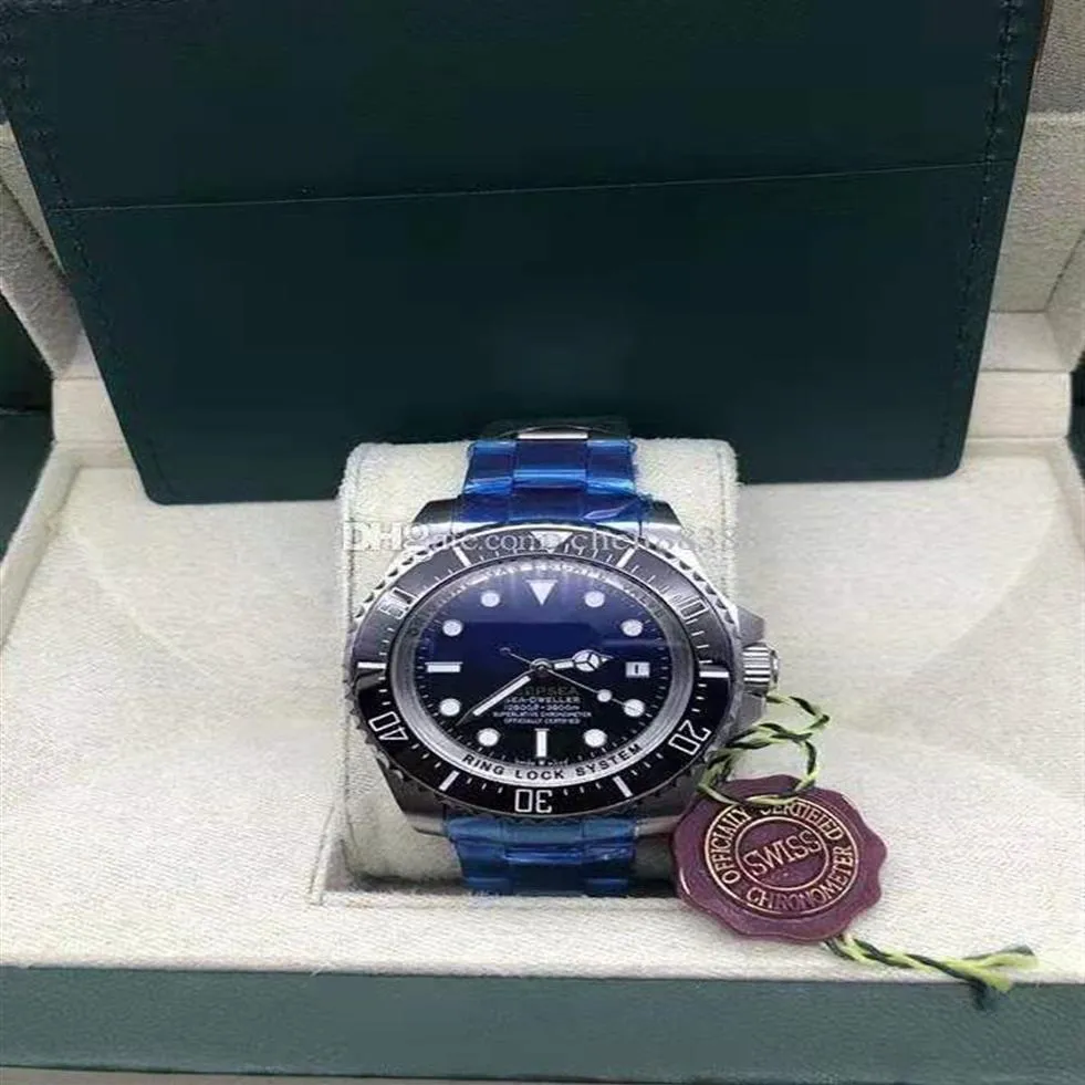 2021 master orologio da uomo di lusso con lunetta in ceramica profonda SEA-Dweller in acciaio inossidabile con chiusura a scorrimento, chiusura orologi meccanici automatici da polsowa226s