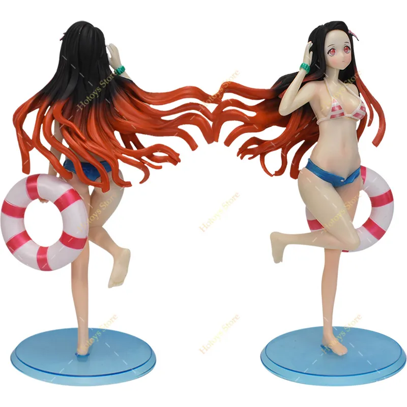 Descompressão Toy Anime Demon Slayer Figura Kanroji Mitsuri Toy Toy Kimetsu Não Ação Yaiba Figura Bathrobe Shinobu Modelo Doll Adult para