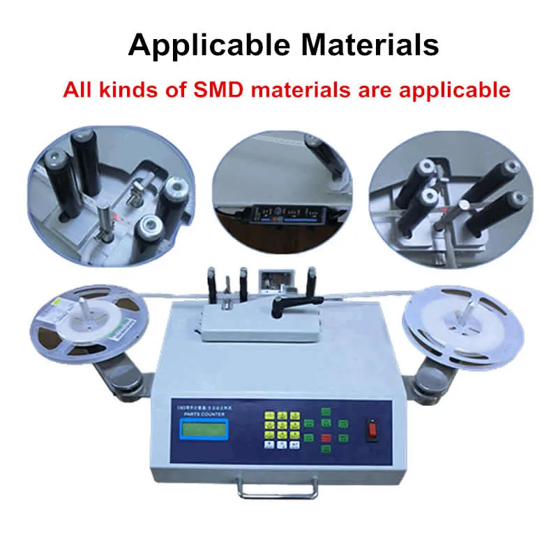 Automatisk SMD -delar Komponent Counter SMD Räkningsmaskin Justerbar hastighet NEMA23 Stegmotorer Resistance IC Chip -induktans