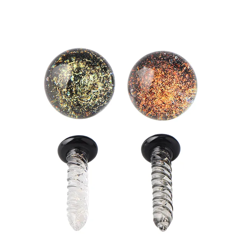 Set di viti Terp in vetro dicronico Accessori per fumatori Mix Color 22mm OD per bordo smussato Terp Slurper Quartz Banger Nails Bong d'acqua Dab Rigs Tubi