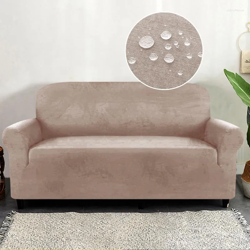 Stol täcker enkel mocka fast färg soffa täck stretch tight wrap all-inclusive för vardagsrum funda soffa hem deco