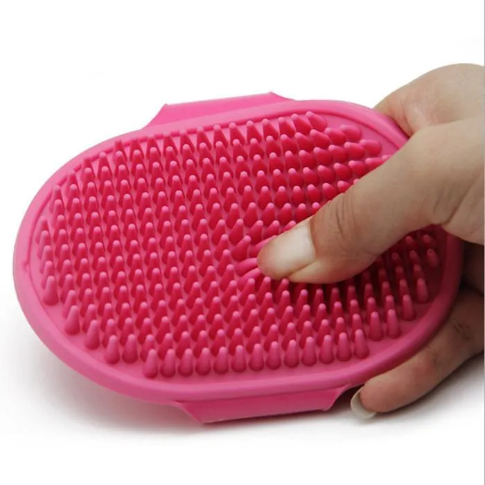 Dog Bath Brush Comb Silicone Pet SPA Shampoo Massage Brush Shower Hair Removal Comb For Pet Cleaning Grooming Tool YHM239