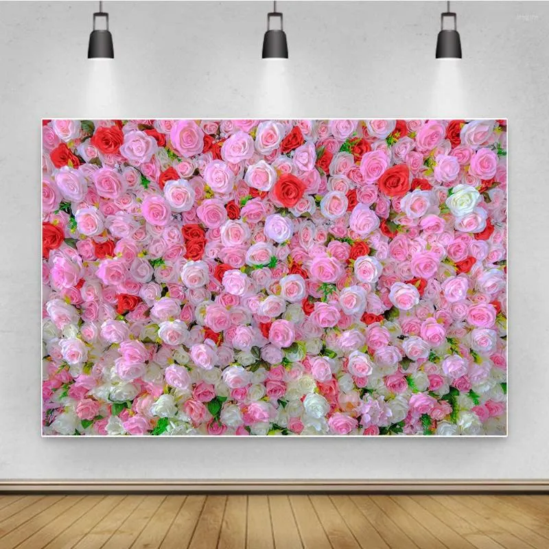 Decorazione per feste Fondali Pography Matrimonio Rosa Floreale Fiore Muro Amore Nuziale Doccia Po Studio Pocall Boda