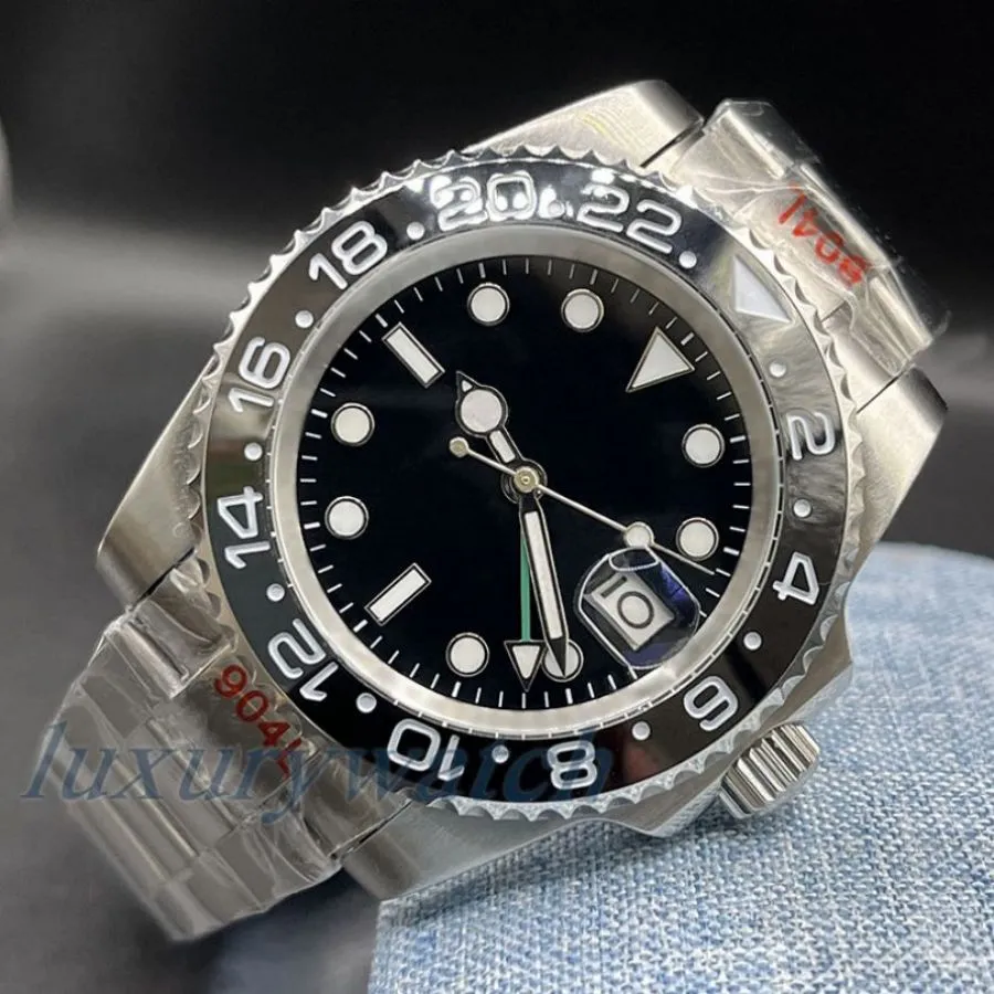 Mens Watch Premium Relógios Designer Movimento Deslizante Preto 41mm Aço Inoxidável Vidro Safira À Prova D 'Água Relógios de Luxo Fivela de Ajuste Fino Relógio de Luxo