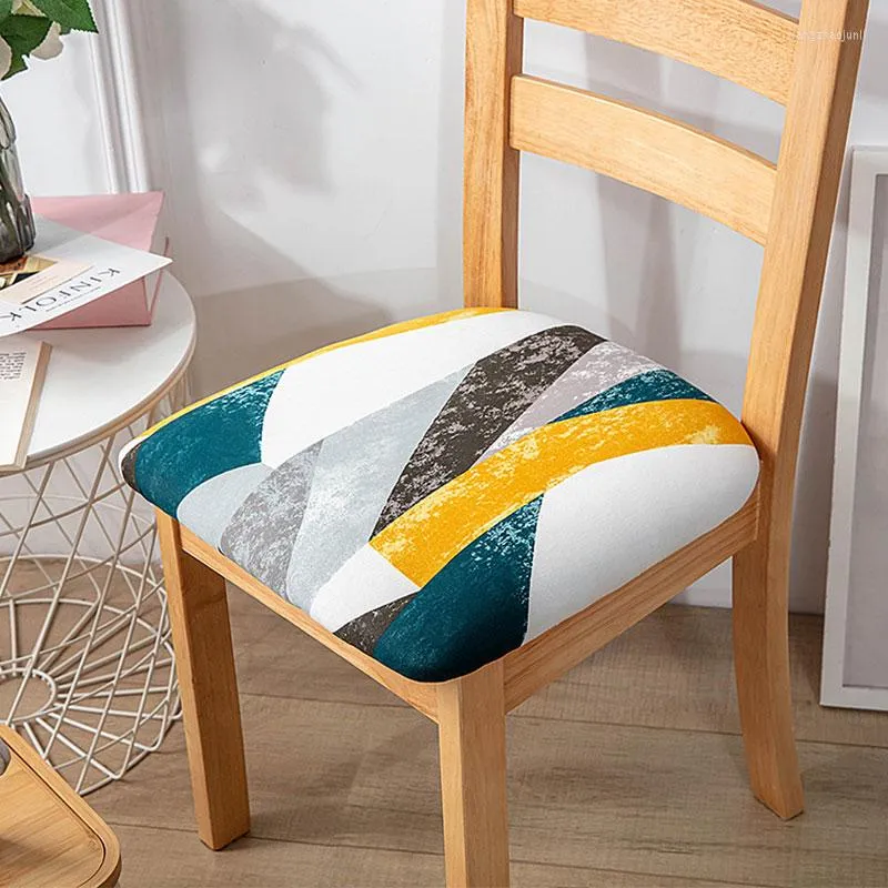 Крышка стулья для модного эластичного покрытия сиденья для кухонной столовой эль -банкет Съемные мошные покрытия подушки.