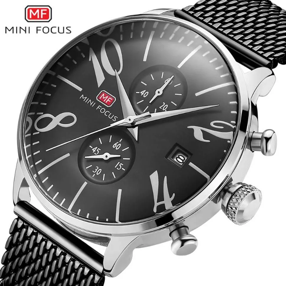 Men's Sport Watch Men Big Military Fashion Polship Heren horloges Top Black Mesh Band Relogio Masculino 2021 WACH PROSSWATCH246D