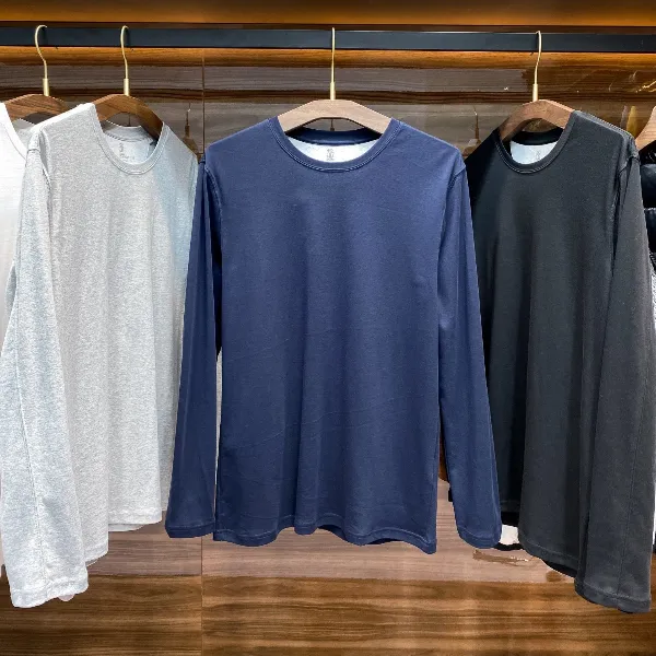 Tシャツ・カットソー BRUNELLO CUCINELLI Men Hoodies MM8319089GC1265 Blue Brunello Cucinelli Zip Sweatshirt - Blue - Men | MM8319089GC1265