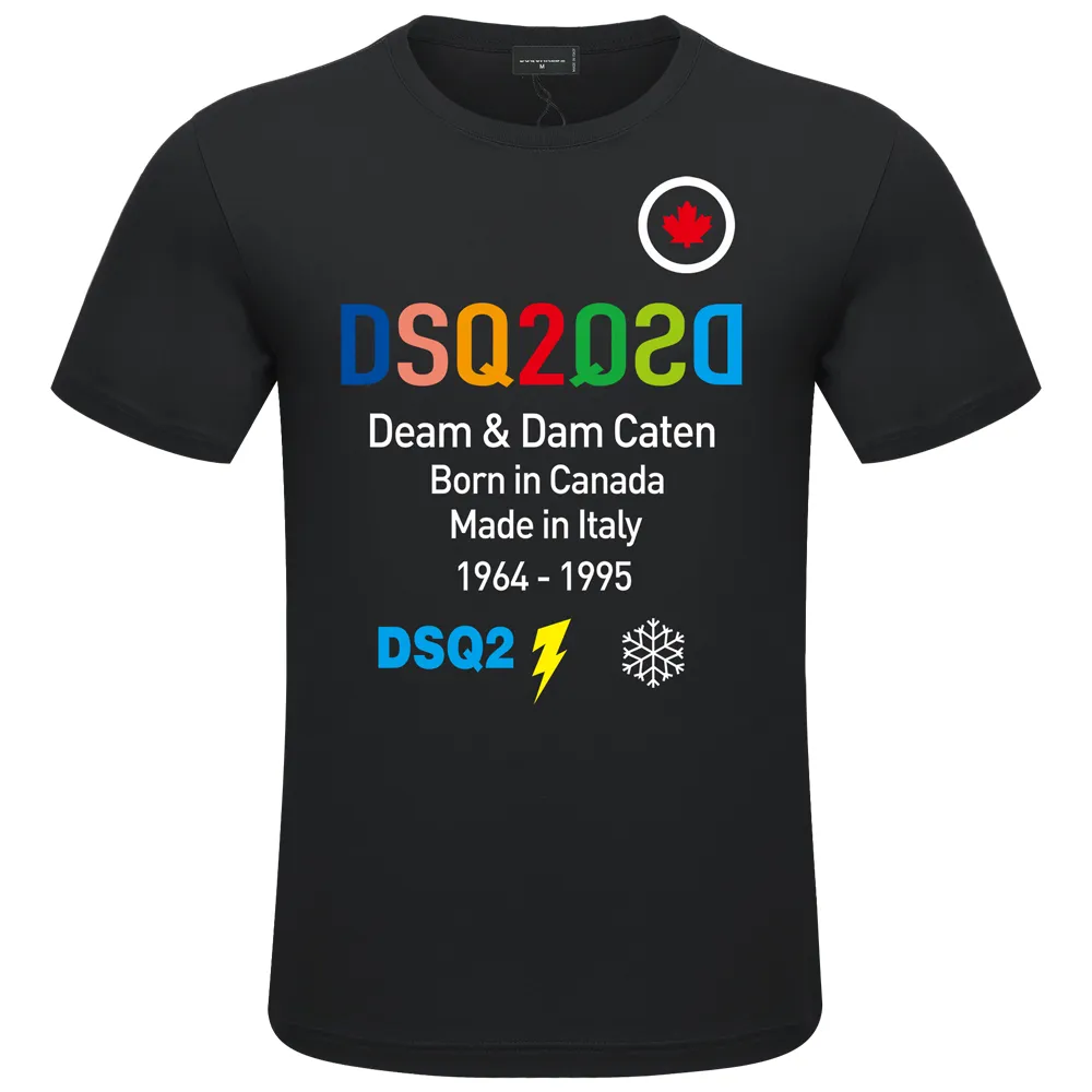 DSQ2 männer T Shirts Sommer Neue Persönlichkeit Mode Alle Baumwolle Casual T-shirt Druck Heißer Präge Kurzarm Mode Marke