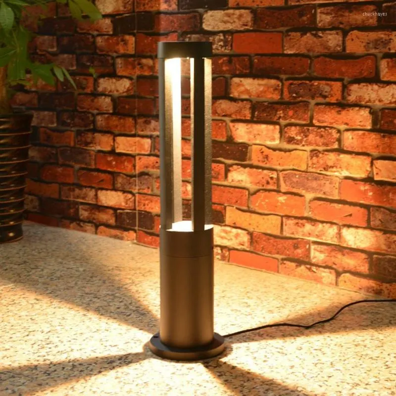 40/60 cm Post Bollard Light Outdoor Waterproof Garden Landscape Lighting Column Lamp Aluminium Street Lawn Pathway Walkway Lights